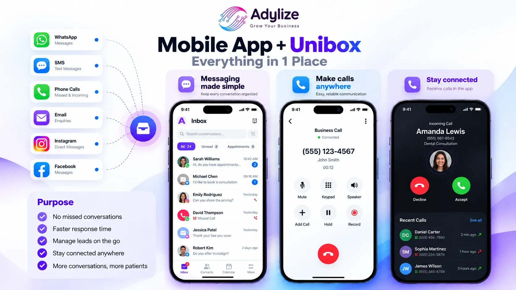 Growth OS mobile app and unified inbox for every channel